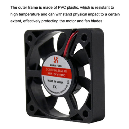 3pcs XIN RUI FENG 24V Oil Bearing 5cm Silent DC Cooling Fan - Fan Cooling by XIN RUI FENG | Online Shopping UK | buy2fix