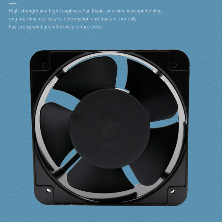 220V 38W 15cm Roller Chassis Electrical Cabinet Shaft Double Rolling Ball Bearing Fan - Fan Cooling by buy2fix | Online Shopping UK | buy2fix