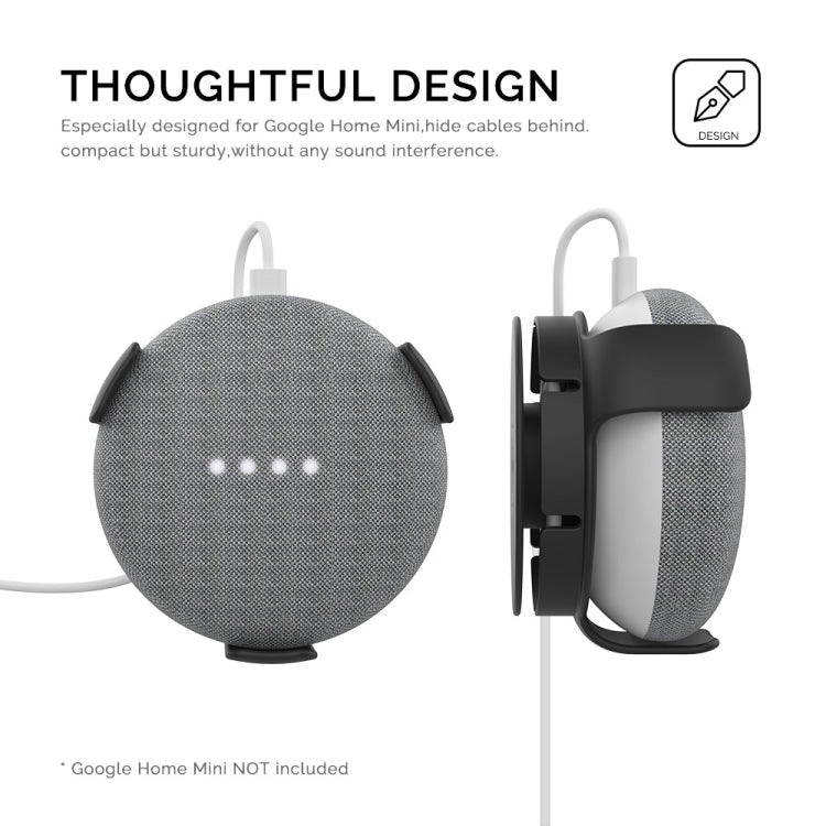 For Amazon Echo Dot 3 AhaStyle PT62 Wall Bracket Smart Speaker Bracket Black - Speaker Bracket by AhaStyle | Online Shopping UK | buy2fix
