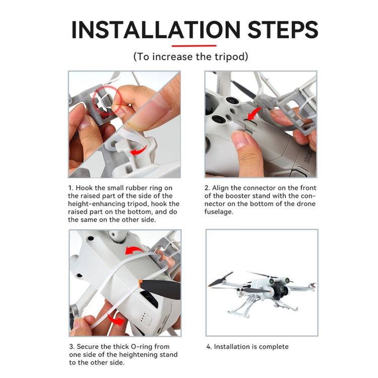 For DJI Mini 3 Pro RCSTQ Increase Tripod Landing Skid Float Kit  Single Landing Gear - Holder Series by RCSTQ | Online Shopping UK | buy2fix