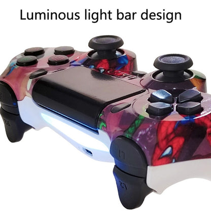 For PS4 Wireless Bluetooth Game Controller With Light Strip Dual Vibration Game Handle(Star Red) - Gamepads by buy2fix | Online Shopping UK | buy2fix