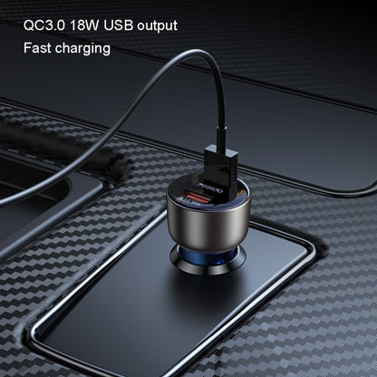 Yesido Y51 36W Dual-channel Fast Charging Zinc Alloy QC3.0 Car Charger(Black) - Car Charger by Yesido | Online Shopping UK | buy2fix