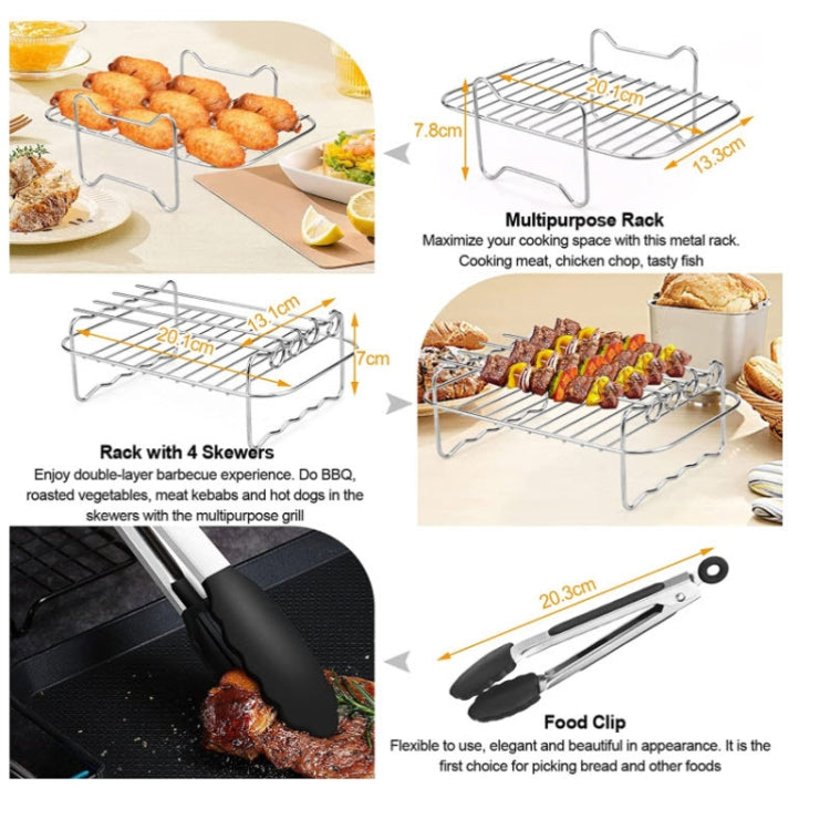 For NinJa DZ201 DZ401 DZ550 Series Air Fryer 8 In 1 Rectangular Kit - Kitchen Machine Accessories by buy2fix | Online Shopping UK | buy2fix