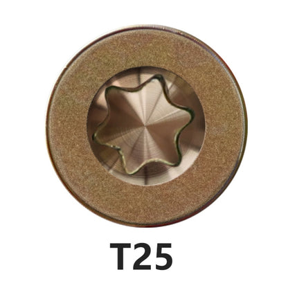 RUITOOL T25 100pcs Woodworking Screws Torx Self Tapping Screws 5 x 80mm - Screws by RUITOOL | Online Shopping UK | buy2fix