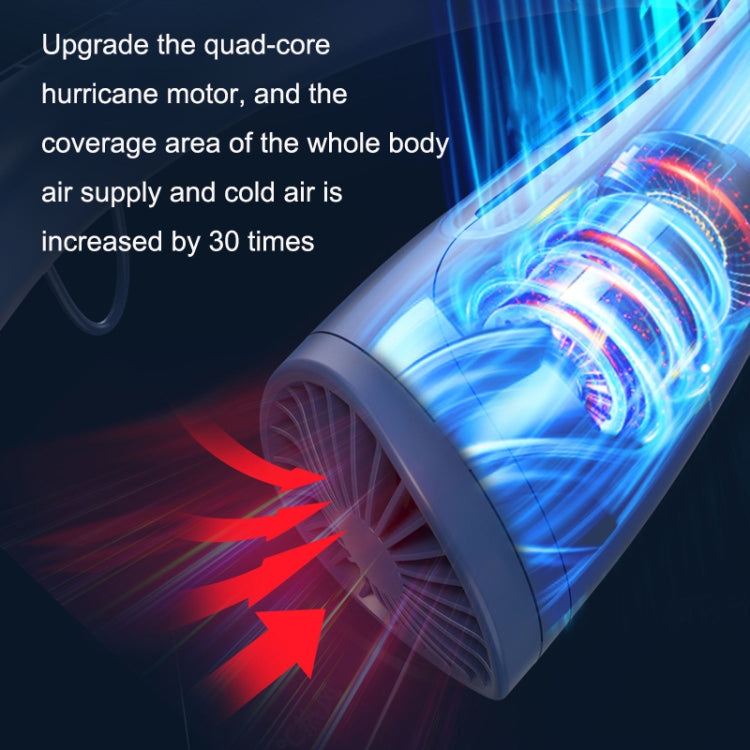 U-23 Ultra-Long Battery Life Outdoor Mute USB Bluetooth Hanging Neck Fan(White) - Electric Fans by buy2fix | Online Shopping UK | buy2fix