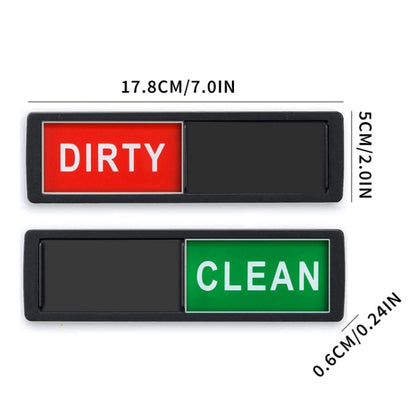 Dishwasher Magnet Clean Dirty Sign Double-Sided Refrigerator Magnet(Silver White Coffee Horizontal Wood Grain) - Dish Washers & Accessories by buy2fix | Online Shopping UK | buy2fix