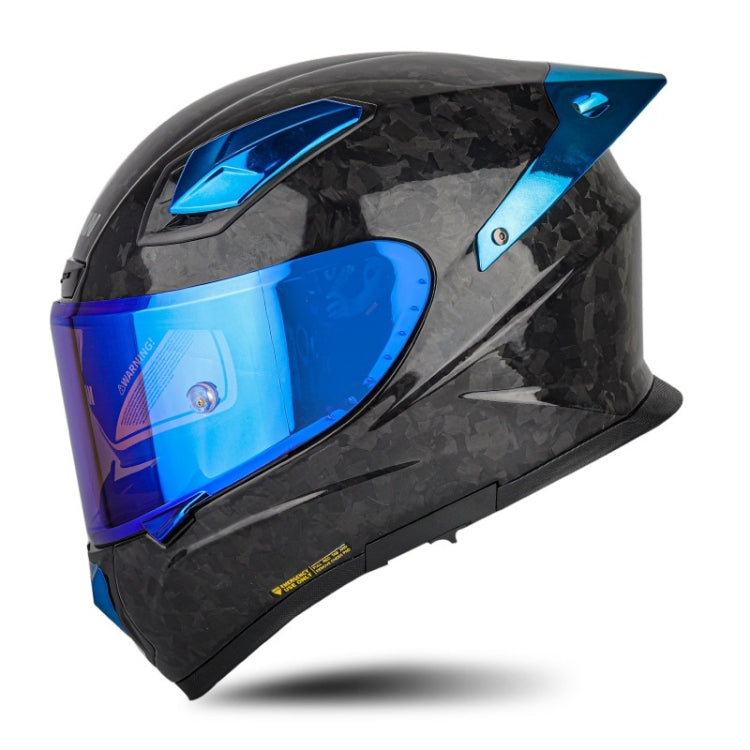 SOMAN Four Seasons Full Cover Motorcycle Helmet, Size: S(Cheetah Print Blue) - Helmets by SOMAN | Online Shopping UK | buy2fix
