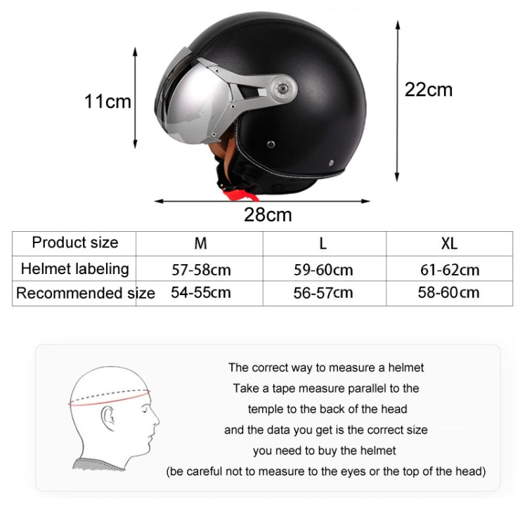 GXT Electric Vehicle Half Cover Four Seasons Retro Helmet, Size: L(White Red) - Helmets by GXT | Online Shopping UK | buy2fix