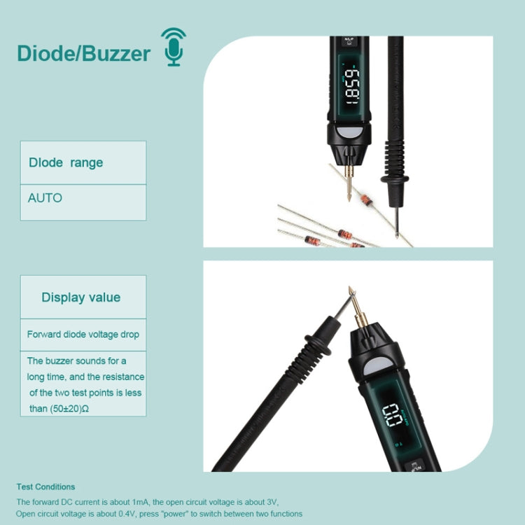 WinAPEX  ET8909  Digital Multimeter Voltage Test Pen Capacitance Meter Diode NVC Tester - Digital Multimeter by WinAPEX | Online Shopping UK | buy2fix