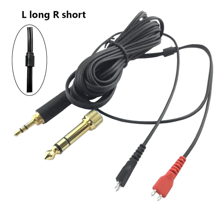 For Sennheiser HD25 / HD560 / HD540 / HD480 / HD430 / HD250 Headset Audio Cable(Left Long Right Short) - Headset Accessories by buy2fix | Online Shopping UK | buy2fix