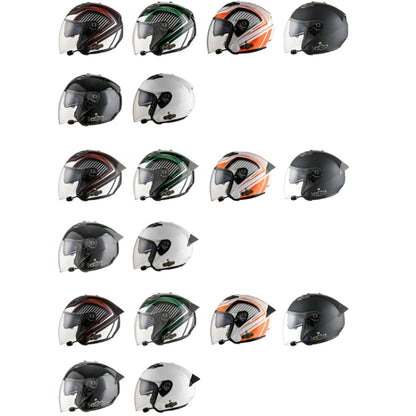 KUQIBAO Motorcycle Smart Bluetooth Sun Protection Double Lens Safety Helmet, Size: XL(Bright Black) - Helmets by KUQIBAO | Online Shopping UK | buy2fix