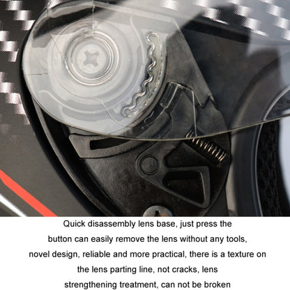 KUQIBAO Motorcycle Smart Bluetooth Sun Protection Double Lens Safety Helmet, Size: XXL(Glossy Black Phantom Fiber) - Helmets by KUQIBAO | Online Shopping UK | buy2fix