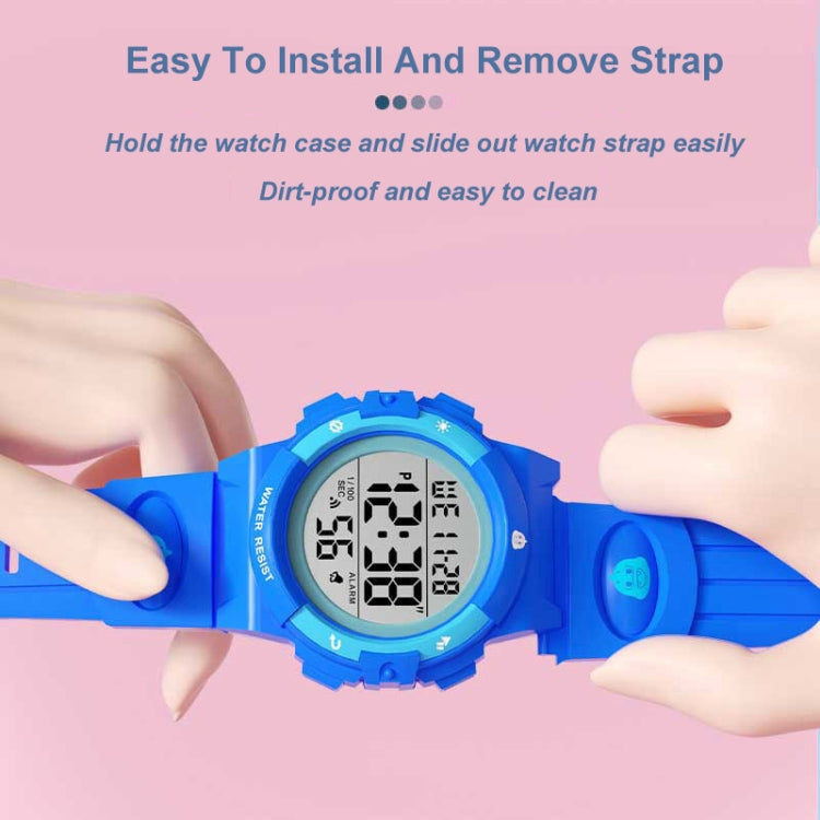 Changing Case Electronic Watch Mini Cartoon Alarm Clock Waterproof Watch(Girl) - Cartoon Watches by buy2fix | Online Shopping UK | buy2fix