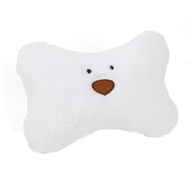 Car Cartoon Bear Plush Seat Upholstery Pillow, Color: Headrest White - Seat Accessories by buy2fix | Online Shopping UK | buy2fix