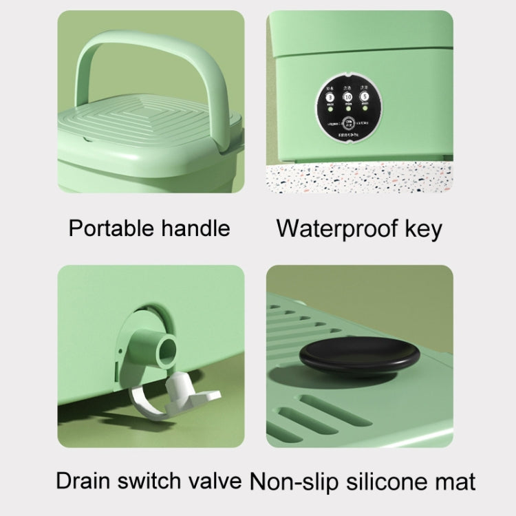 4.5L Mini Portable Folding Household Washing Machine Underwear Washer, Color: Fruit Green + Blue Light Antibacterial(UK Plug) - Washing Machines & Accessories by buy2fix | Online Shopping UK | buy2fix