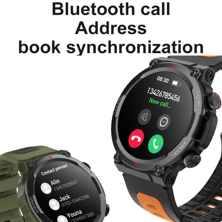 Heart Rate/Blood Oxygen/Sleep Monitoring Bluetooth Call Outdoor Waterproof Smart Watch(Green) - Smart Watches by buy2fix | Online Shopping UK | buy2fix