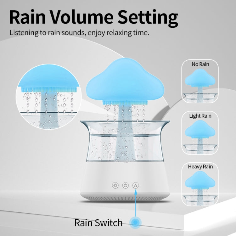 CH06 300ml Rain Humidifier Mushroom Cloud Colorful Night Lamp Aromatherapy Machine, Style: Without Remote Controller(Light Wood Grain) - Air Purifiers & Accessories by buy2fix | Online Shopping UK | buy2fix