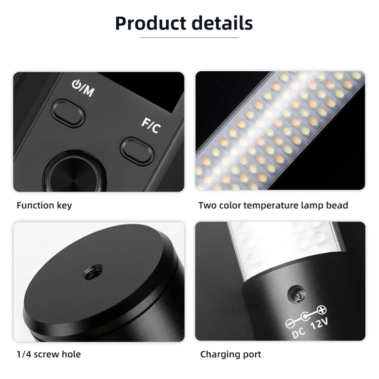 Pixel S24 RGB Fill Light Rod Handheld Portable Color Icelet Outdoor Videos Live Broadcast Studio Camera Stick Lamp(Standard Set+UK Plug Adapter) -  by Pixel | Online Shopping UK | buy2fix