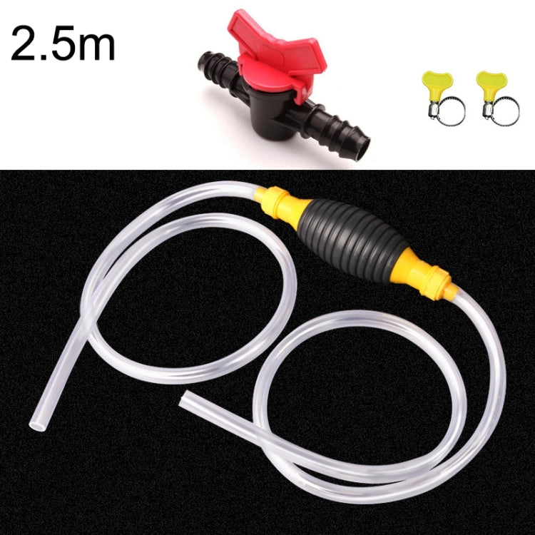 2.5m With Switch Car Motorcycle Oil Barrel Manual Oil Pump Self-Priming Large Flow Oil Suction - oil tank tubes & oil pumps by buy2fix | Online Shopping UK | buy2fix