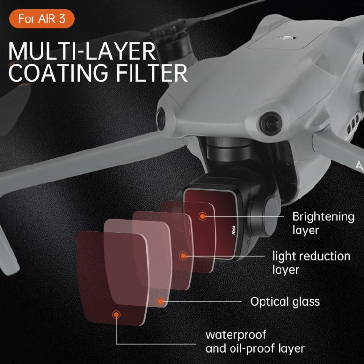 For DJI Air 3 RCSTQ Multi-Layer Coating Waterproof  Filter, Spec: ND8 - Lens Filter by RCSTQ | Online Shopping UK | buy2fix