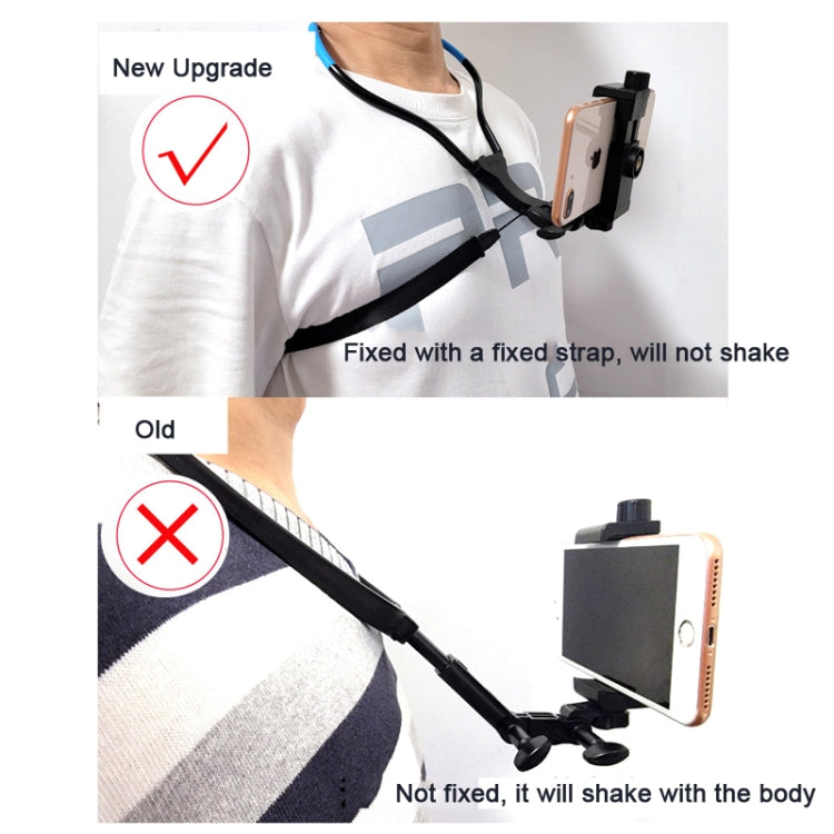 TUYU Camera Neck Holder Mobile Phone Chest Strap Mount  For Video Shooting//POV, Spec: With Phone Clip (Black) - Stand by buy2fix | Online Shopping UK | buy2fix