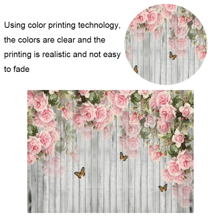 1.25x0.8m Wood Grain Flower Branch Props 3D Simulation Photography Background Cloth, Style: C-4032 - Wood Floor by buy2fix | Online Shopping UK | buy2fix