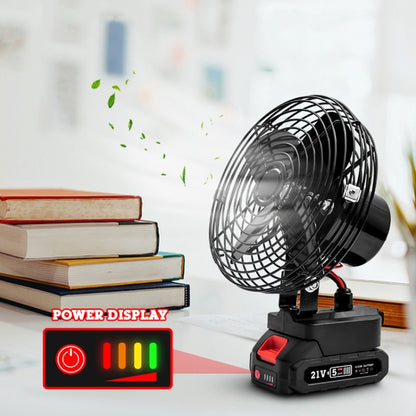 HILDA Portable Powerful Fan Outdoor Hair Dryer, With EU Plug Adaptor, Style: 6 inch With 1 Battery (3000mAh) - Electric Fans by HILDA | Online Shopping UK | buy2fix