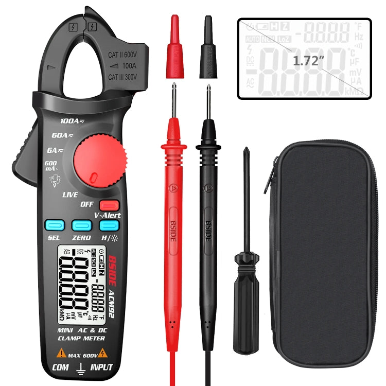 BSIDE ACM92 Digital Clamp Multimeter Current And Voltage Tester - Digital Multimeter by BSIDE | Online Shopping UK | buy2fix