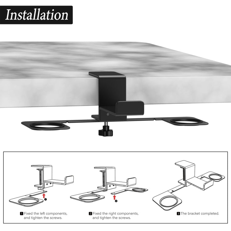 For Meta Quest 2/3/Pro Table-Side Stand Aluminum Alloy VR Storage Bracket(Black) - VR Accessories by buy2fix | Online Shopping UK | buy2fix