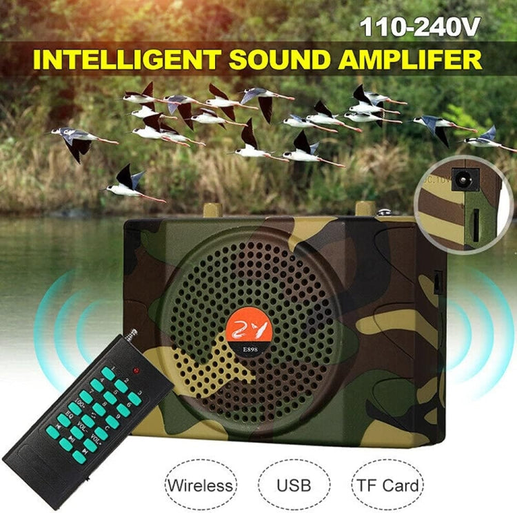25W  Bluetooth Voice Amplifier Bird Hunting Speaker Supports USB/TF/FM 1000m Remote Control EU Plug(Camouflage) - Midrange Speaker & Frequency Divider by buy2fix | Online Shopping UK | buy2fix