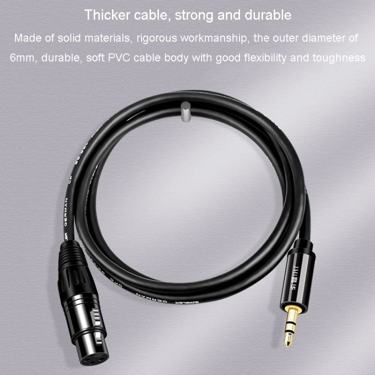 JINGHUA 3.5mm Male To XLR Female Microphone Cable Computer Mixer Audio Cable, Length: 3m - Microphone Audio Cable & Connector by JINGHUA | Online Shopping UK | buy2fix