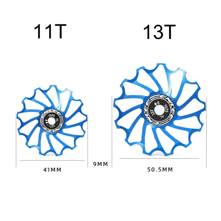 ENLEE Mountain Bicycle Rear Derailleur Guide Wheel Ceramic Bearing Tension Pulley, Size: 11T(Red) - Guide wheels by ENLEE | Online Shopping UK | buy2fix