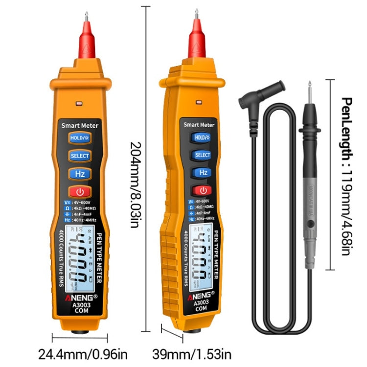 ANENG A3003 Multi-Function Pen-Type High-Precision Smart Multimeter(Black) - Digital Multimeter by ANENG | Online Shopping UK | buy2fix