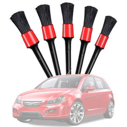 5 in 1 Car Detailing Brush Cleaning Natural Boar Hair Brushes Auto Detail Tools Products Wheels Dashboard,Random Color Delivery - In Car by buy2fix | Online Shopping UK | buy2fix