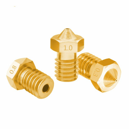 8 PCS Bugatti 3D Printer Accessories E3D-V5 V6 Nozzle M6 Thread Consumables Hot Nozzle, Size:3/0.6mm - Consumer Electronics by buy2fix | Online Shopping UK | buy2fix