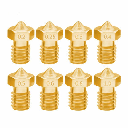 8 PCS Bugatti 3D Printer Accessories E3D-V5 V6 Nozzle M6 Thread Consumables Hot Nozzle, Size:3/1.0mm - Consumer Electronics by buy2fix | Online Shopping UK | buy2fix