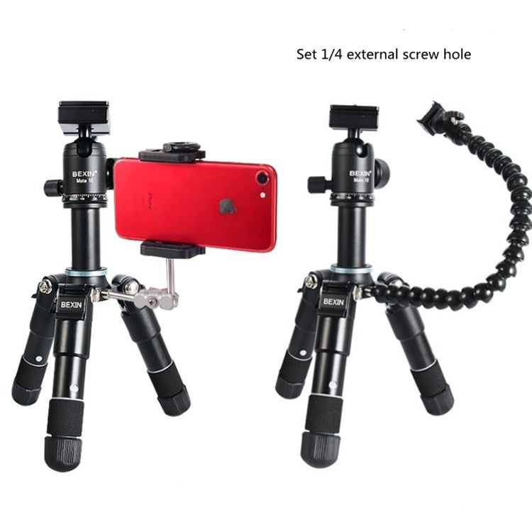 BEXIN Mate 10 Mobile Phone Camera Desktop Aluminum Alloy Tripod Mount Live Broadcast Selfie Stick Tripod - Tripods by BEXIN | Online Shopping UK | buy2fix