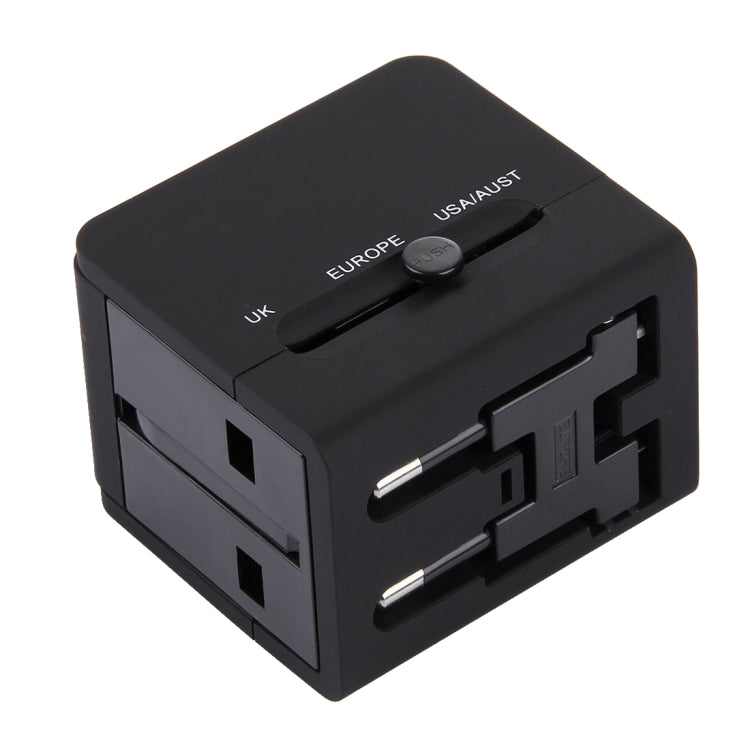 5V 2.1A Dual USB Power Socket Charger Adapter, UK / EU / US / AU Plug(Black) - Consumer Electronics by buy2fix | Online Shopping UK | buy2fix