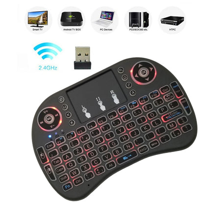 Support Language: French i8 Air Mouse Wireless Backlight Keyboard with Touchpad for Android TV Box & Smart TV & PC Tablet & Xbox360 & PS3 & HTPC/IPTV - MINI PC Accessories & Gadgets by buy2fix | Online Shopping UK | buy2fix