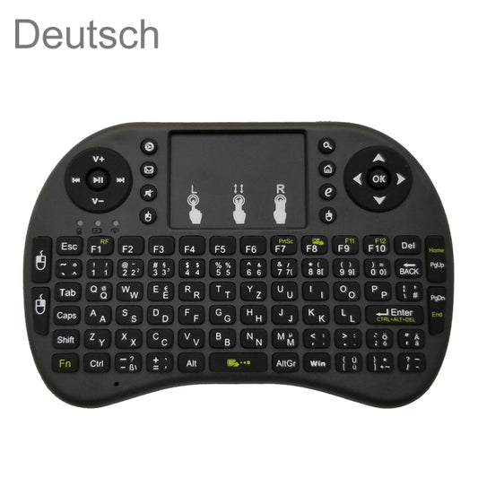 Support Language: German i8 Air Mouse Wireless Keyboard with Touchpad for Android TV Box & Smart TV & PC Tablet & Xbox360 & PS3 & HTPC/IPTV - MINI PC Accessories & Gadgets by buy2fix | Online Shopping UK | buy2fix