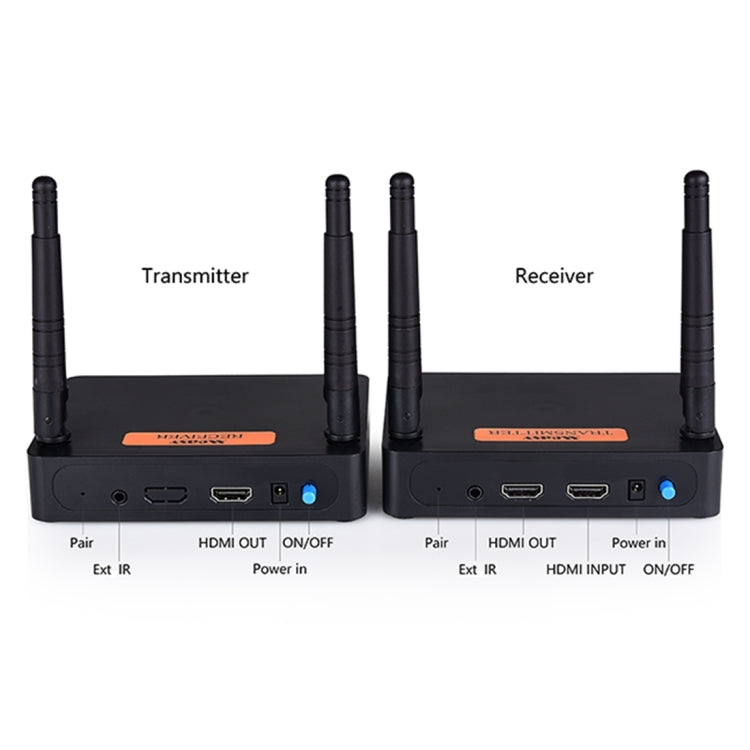 Measy FHD676 Full HD 1080P 3D 5-5.8GHz Wireless HDMI Transmitter (Transmitter + Receiver) Transmission Distance: 200m, Specifications:UK Plug - Set Top Box & Accessories by Measy | Online Shopping UK | buy2fix