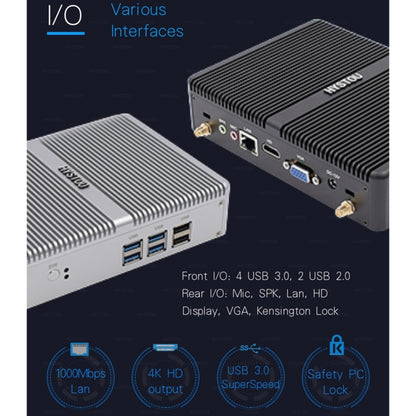 HYSTOU H2 Windows / Linux System Mini PC, Intel Core I3-7167U Dual Core Four Threads up to 2.80GHz, Support mSATA 3.0, 8GB RAM DDR4 + 256GB SSD (White) - Windows Mini PCs by HYSTOU | Online Shopping UK | buy2fix