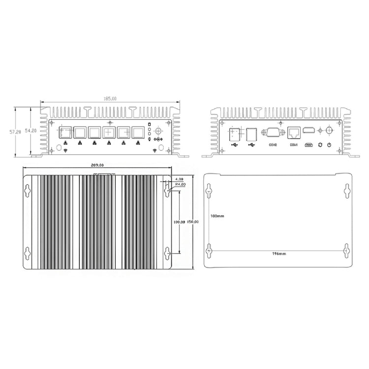 HYSTOU P09-6L Windows / Linux System Mini PC, Intel Celeron 3865U 2 Core 2 Threads up to 1.80GHz, Support mSATA, 8GB RAM DDR3 + 256GB SSD - Computer & Networking by HYSTOU | Online Shopping UK | buy2fix