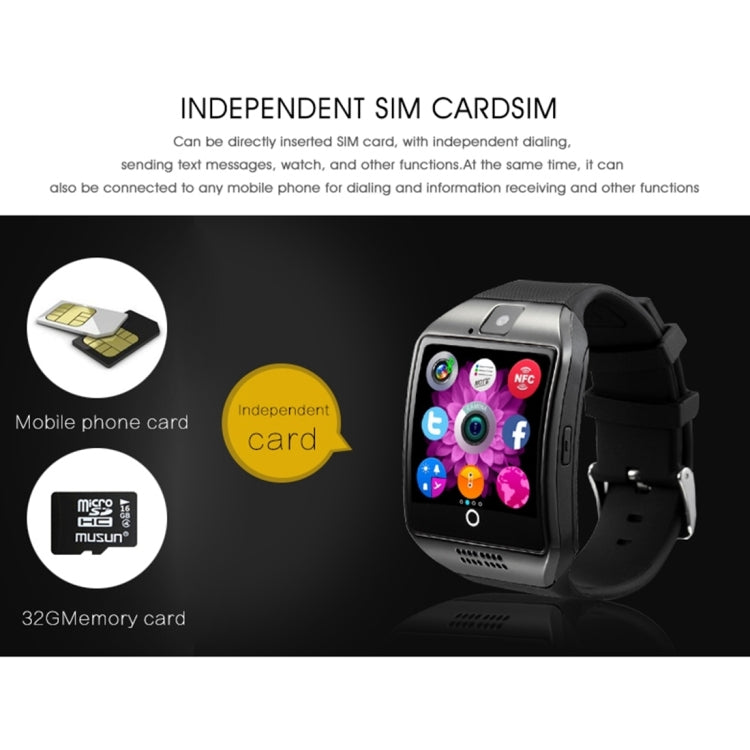 Q18 1.54 inch TFT Screen MTK6260A 360MHz Bluetooth 3.0 Smart Watch Phone, 128M + 64M Memory(Gold) - Smart Wear by buy2fix | Online Shopping UK | buy2fix