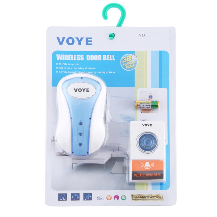 VOYE V008A Home Music Remote Control Wireless Doorbell with 38 Polyphony Sounds, US Plug(White) - Wireless Doorbell by VOYE | Online Shopping UK | buy2fix