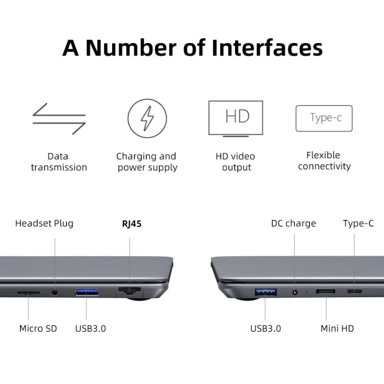 CHUWI HeroBook Plus, 15.6 inch, 8GB+256GB, Windows 10, Intel Celeron J4125 Quad Core up to 2.7GHz, Support WiFi / Bluetooth / TF Card Extension / Mini HDMI (Dark Gray) - CHUWI by CHUWI | Online Shopping UK | buy2fix