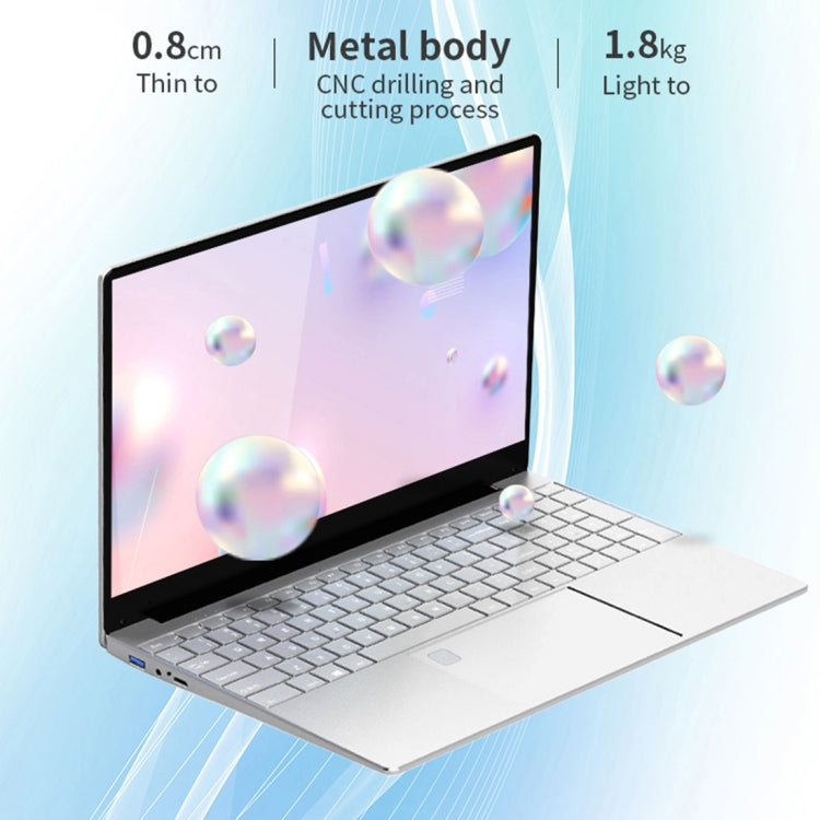 CENAVA F158G Notebook, 15.6 inch, 12GB+512GB, Fingerprint Unlock, Windows 10 Intel Celeron N5095 Quad Core 2.0GHz-2.9GHz, Support TF Card & Bluetooth & WiFi & HDMI, US Plug(Silver) - CENAVA by CENAVA | Online Shopping UK | buy2fix