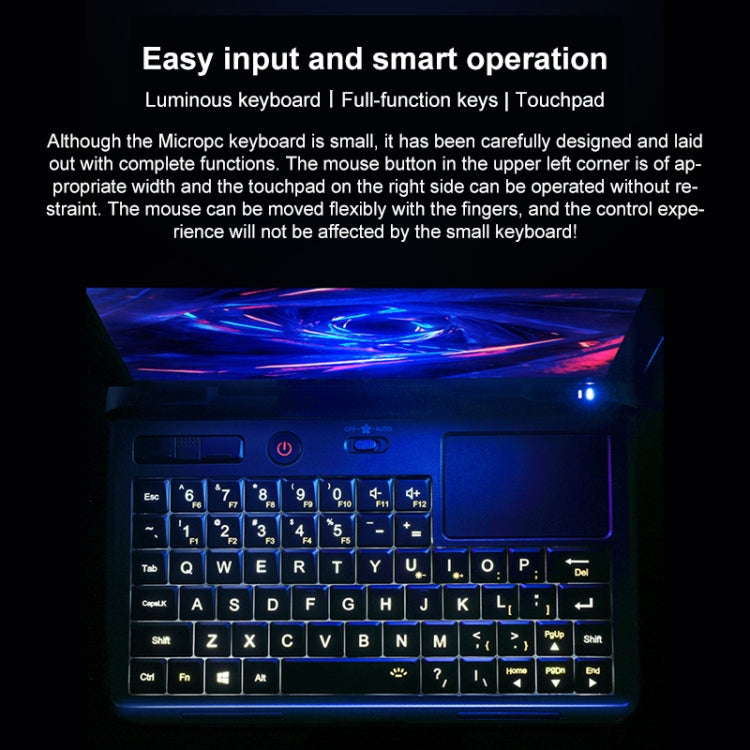 GPD MicroPC Mini Gaming Laptop, 6.0 inch, 8GB+256GB, Windows 10 Intel Celeron N4120 Quad Core, Support Dual Band WiFi & Bluetooth & TF Card, UK Plug(Black) - Others by GPD | Online Shopping UK | buy2fix