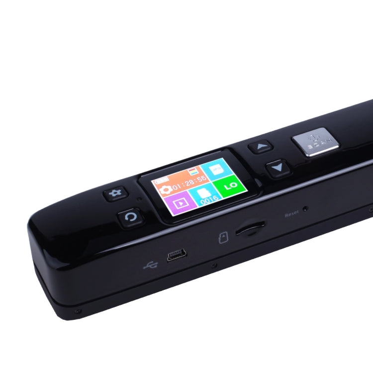 iScan02 Double Roller Mobile Document Portable Handheld Scanner with LED Display,  Support 1050DPI  / 600DPI  / 300DPI  / PDF / JPG / TF(Black) - Consumer Electronics by buy2fix | Online Shopping UK | buy2fix