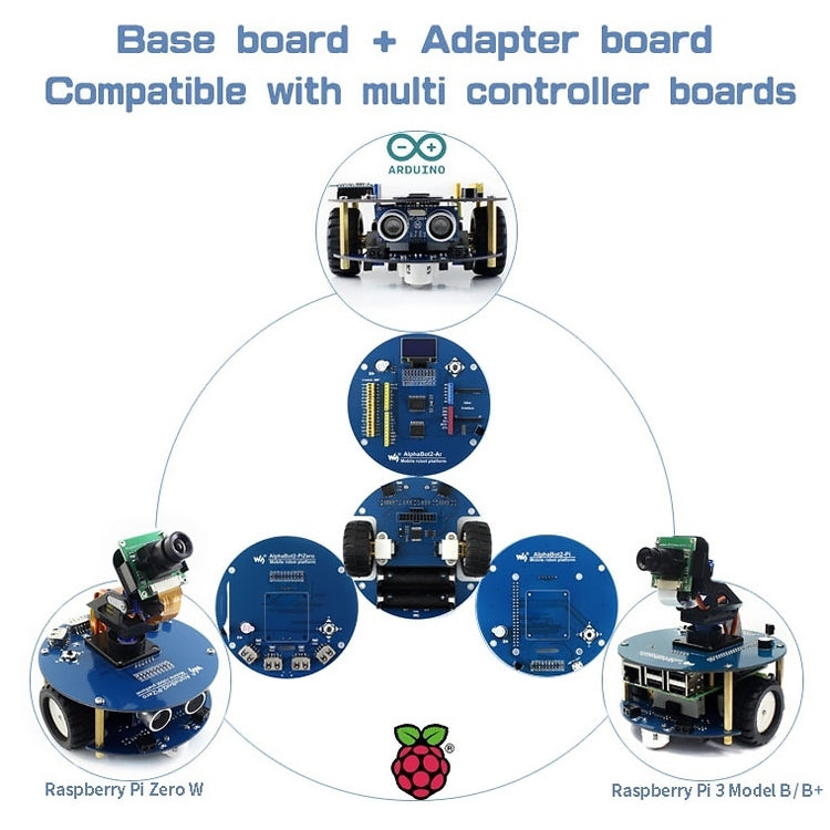 Waveshare AlphaBot2 Robot Building Kit For Raspberry Pi 3 Model B (No Pi) - Robotics Accessories by buy2fix | Online Shopping UK | buy2fix